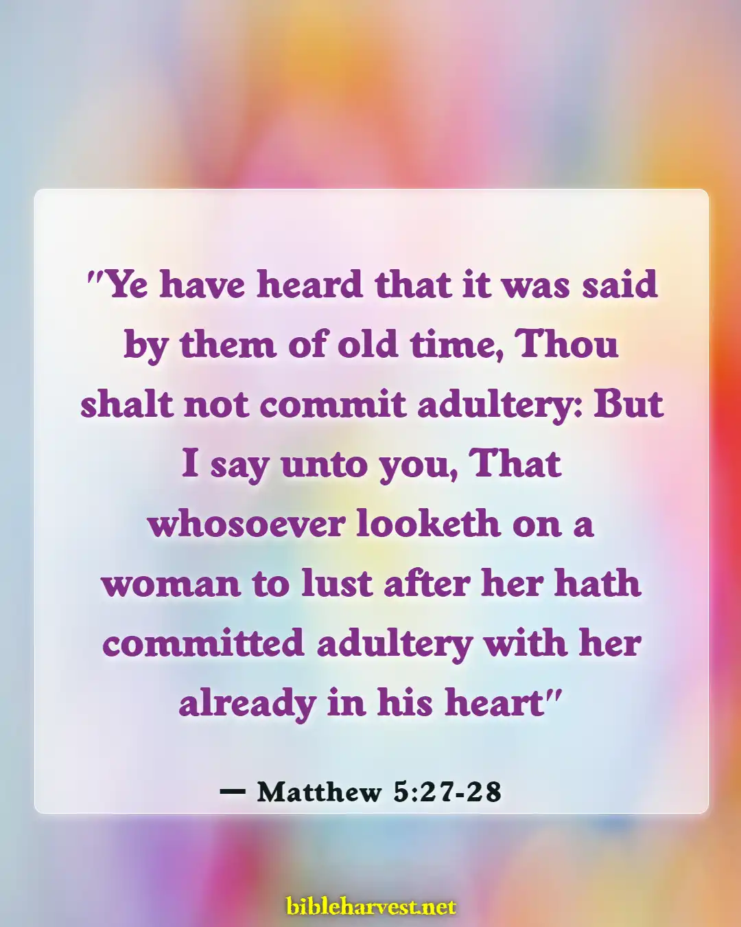 Bible Verses About Cheating On A Girlfriend (Matthew 5:27-28)