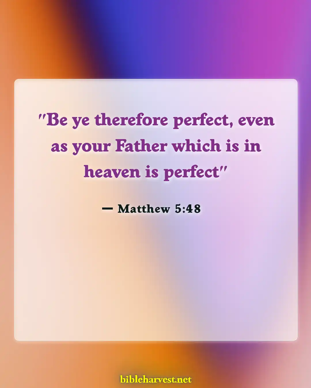 Bible Verses About Pursue Holiness (Matthew 5:48)