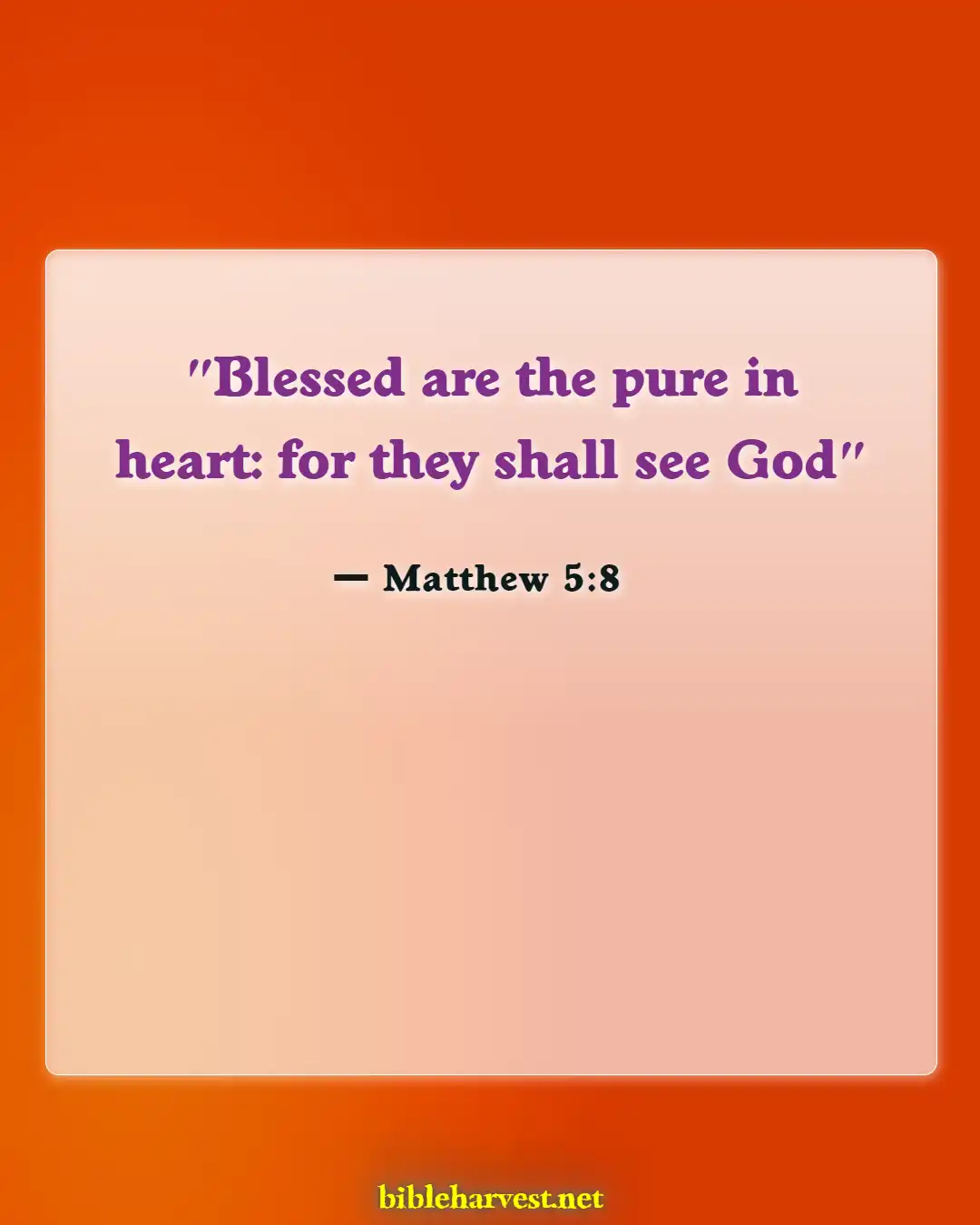 Bible Verses About Cleanliness (Matthew 5:8)