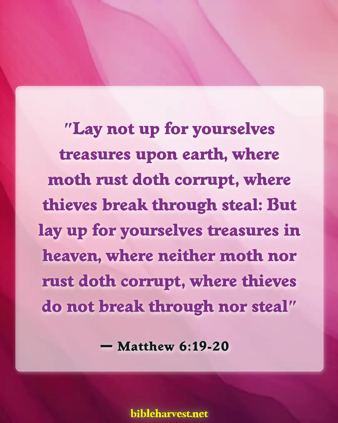 Bible Verses About Rewards In Heaven (Matthew 6:19-20)