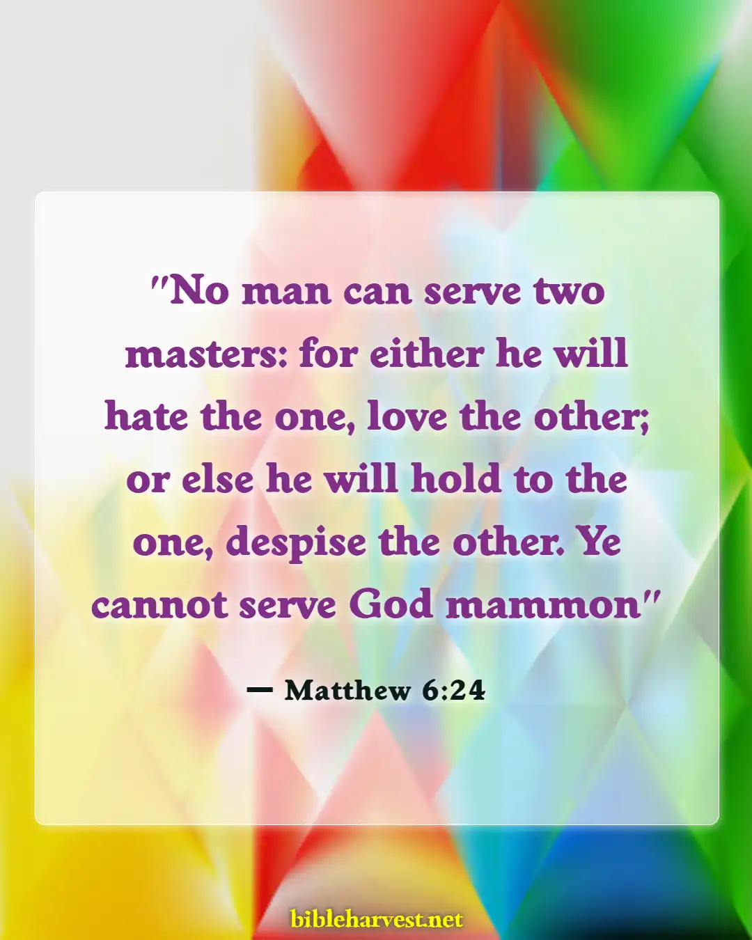 Bible Verses About Idolatry (Matthew 6:24)