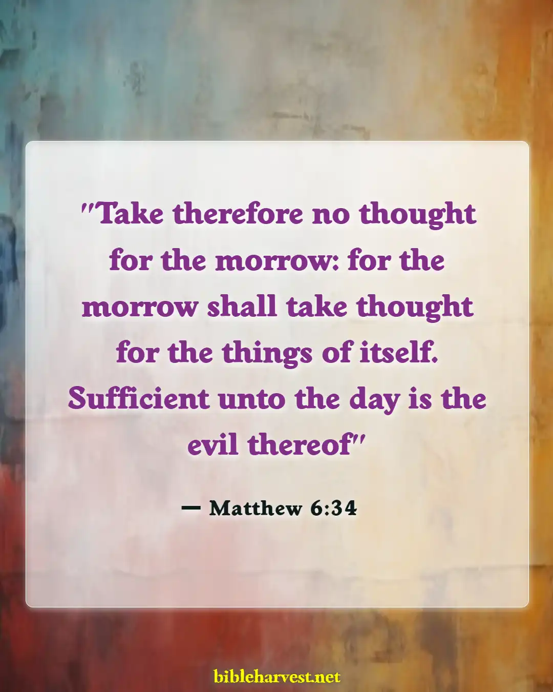 Bible Verses About Hope For The Future (Matthew 6:34)