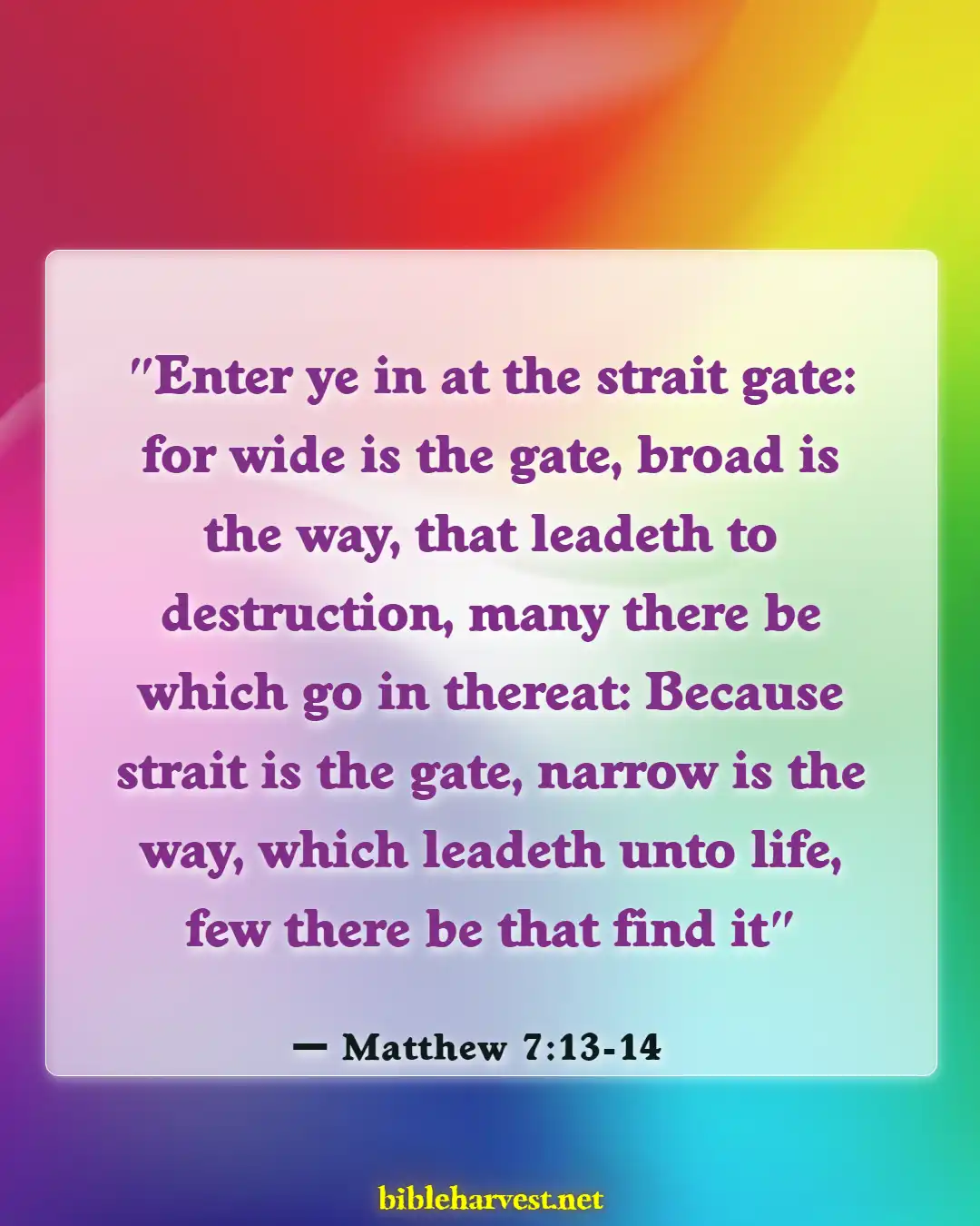 Bible Verses About Eternal Death (Matthew 7:13-14)