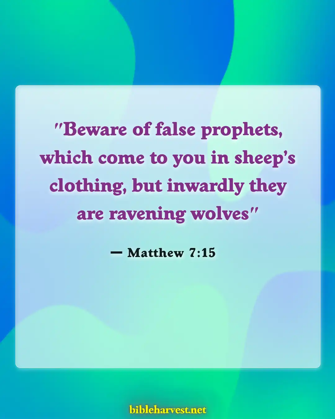 Bible Verses About Negative Influences (Matthew 7:15)