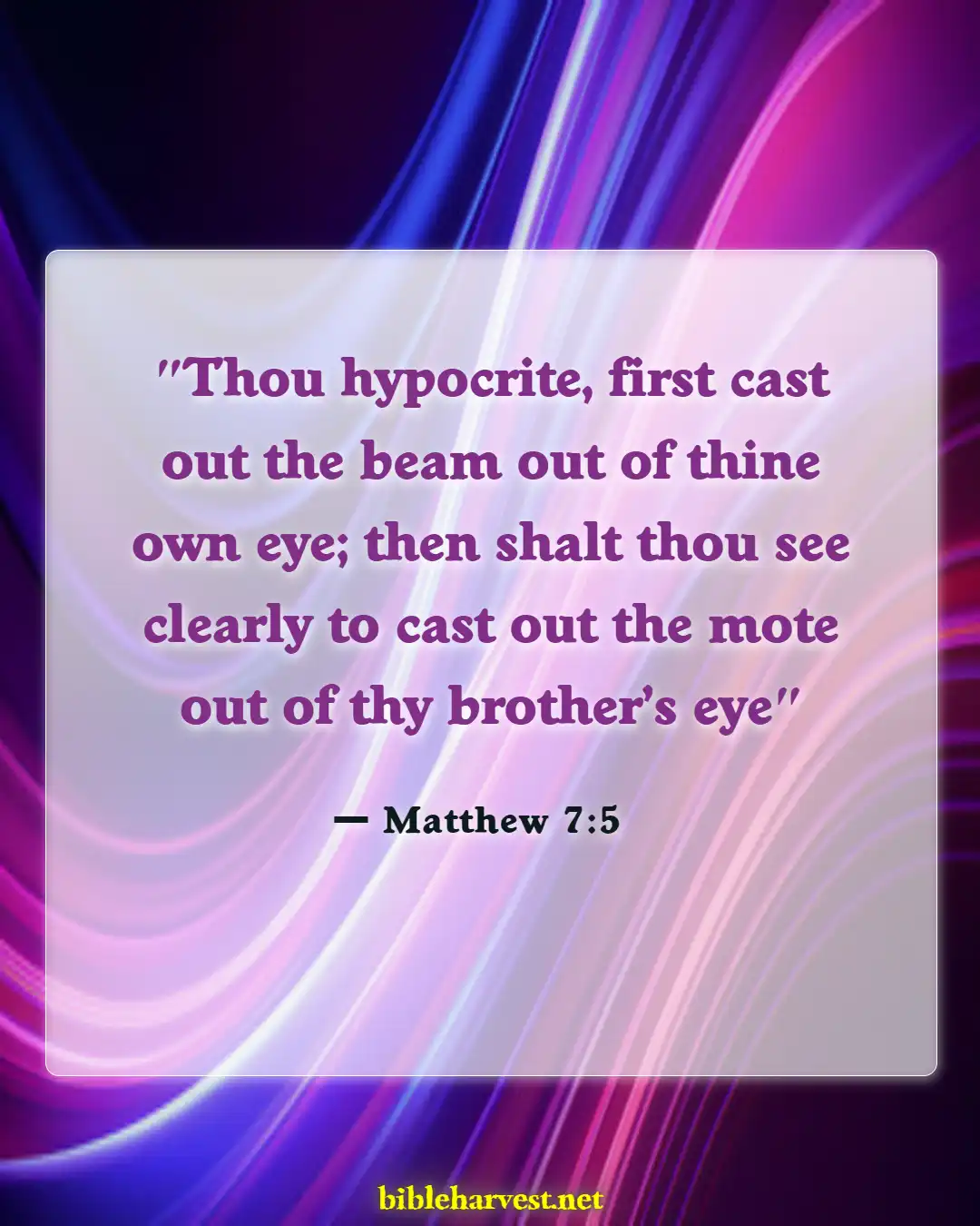 Bible Verses About Not Judging (Matthew 7:5)