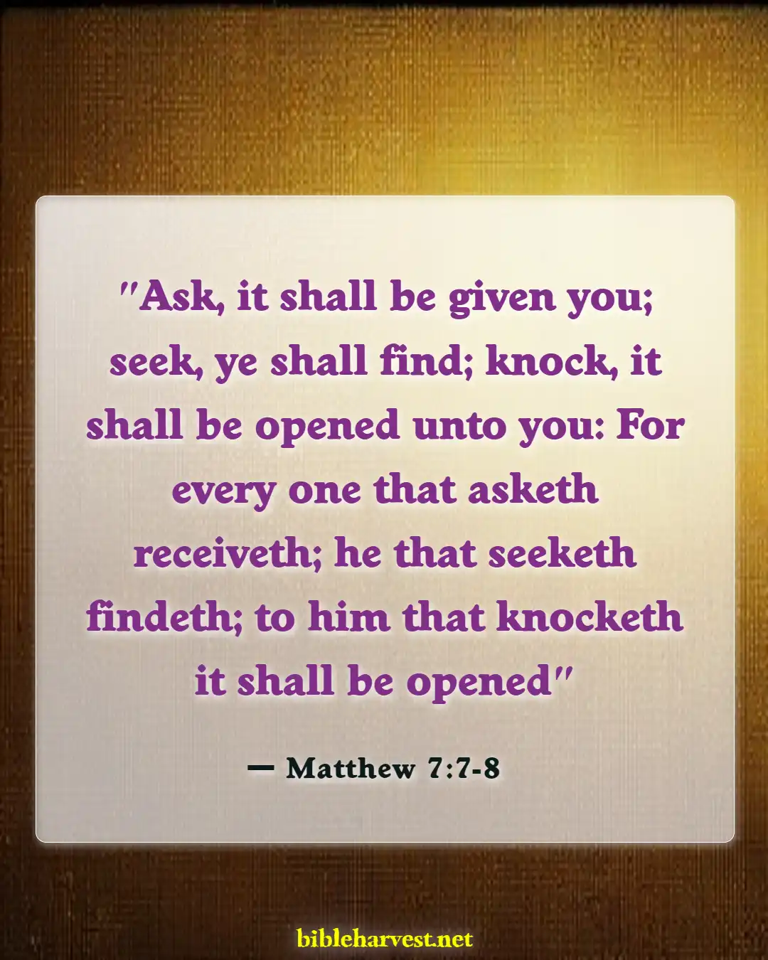 Bible Verses About Patience And Perseverance (Matthew 7:7-8)