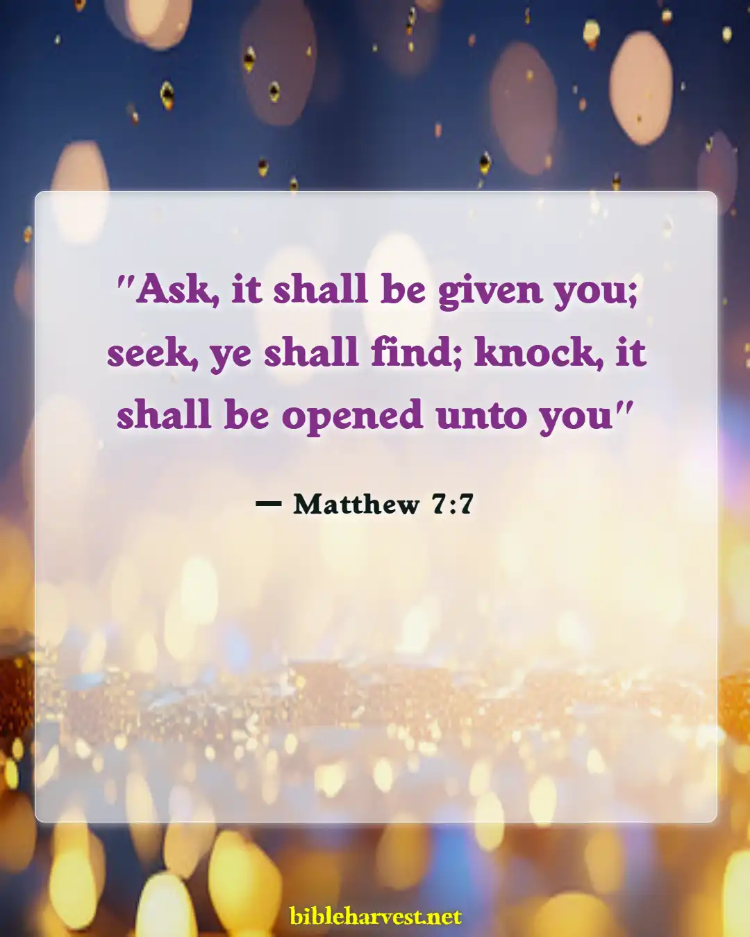 Bible Verses About Seeking God (Matthew 7:7)