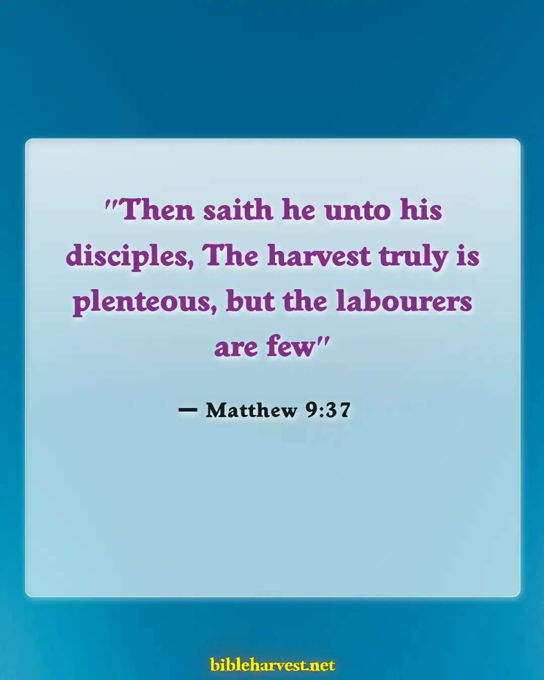 Bible Verses About Fall (Matthew 9:37)