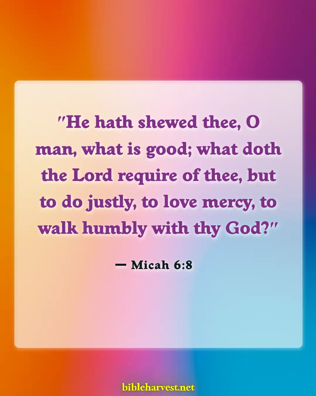 Bible Verses About Arrogance (Micah 6:8)