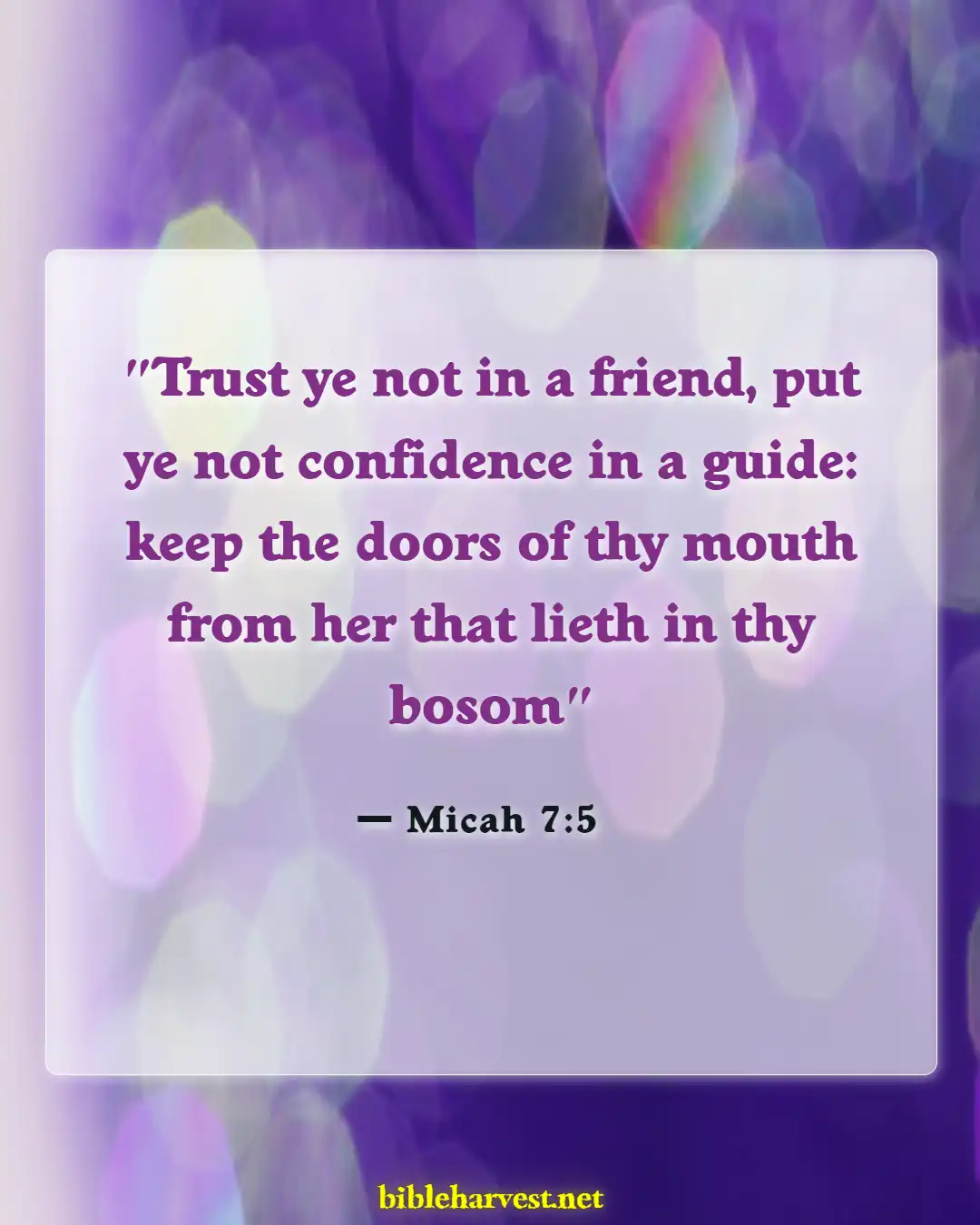 Bible Verses About Trusting Others (Micah 7:5)