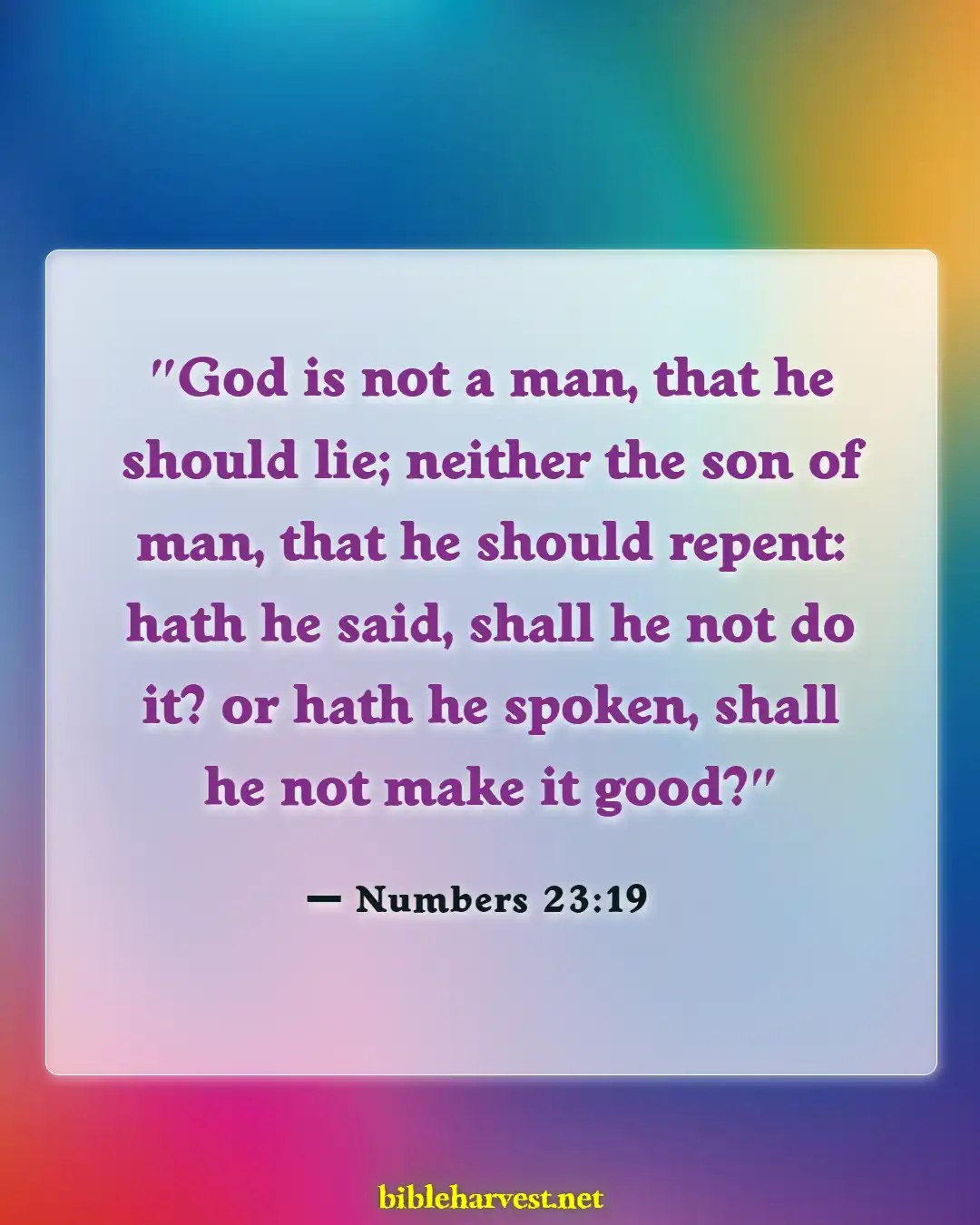 Bible Verses About Honesty (Numbers 23:19)