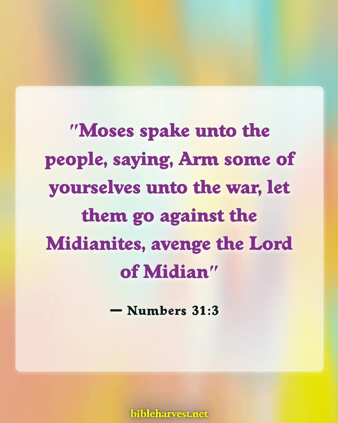 Bible Verses About War Against Enemies (Numbers 31:3)