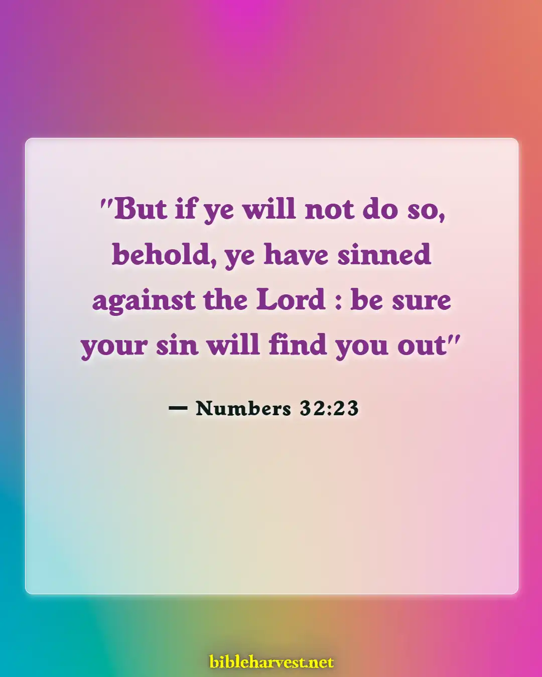 Bible Verses About Choices And Consequences (Numbers 32:23)