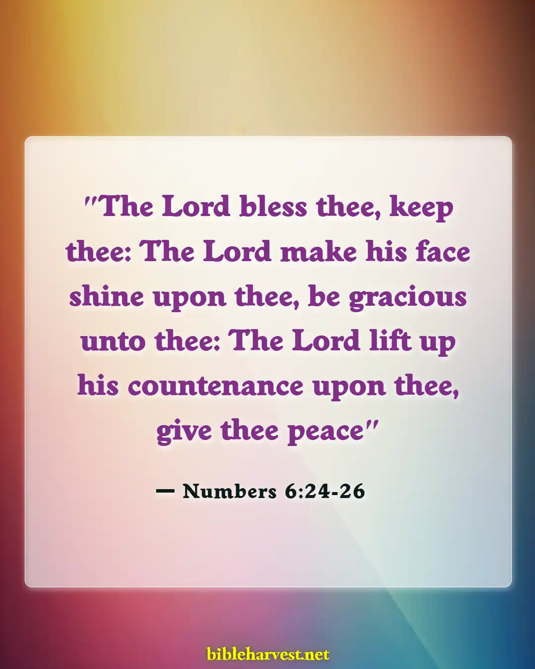 Bible Verses About Curses And Blessings (Numbers 6:24-26)