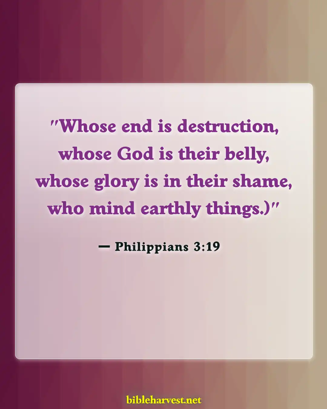 Bible Verses About Idolatry (Philippians 3:19)