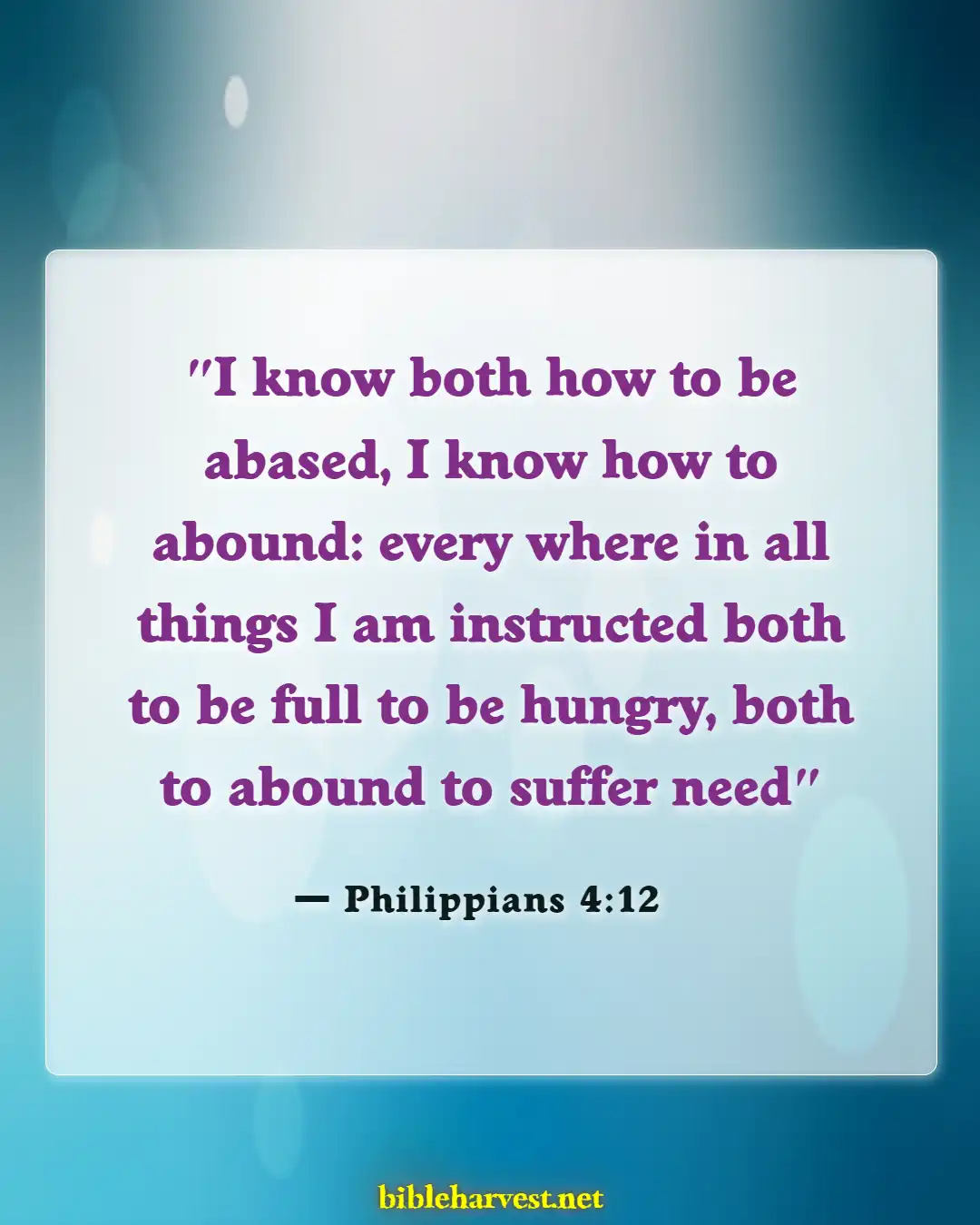 Bible Verses About Material Things (Philippians 4:12)