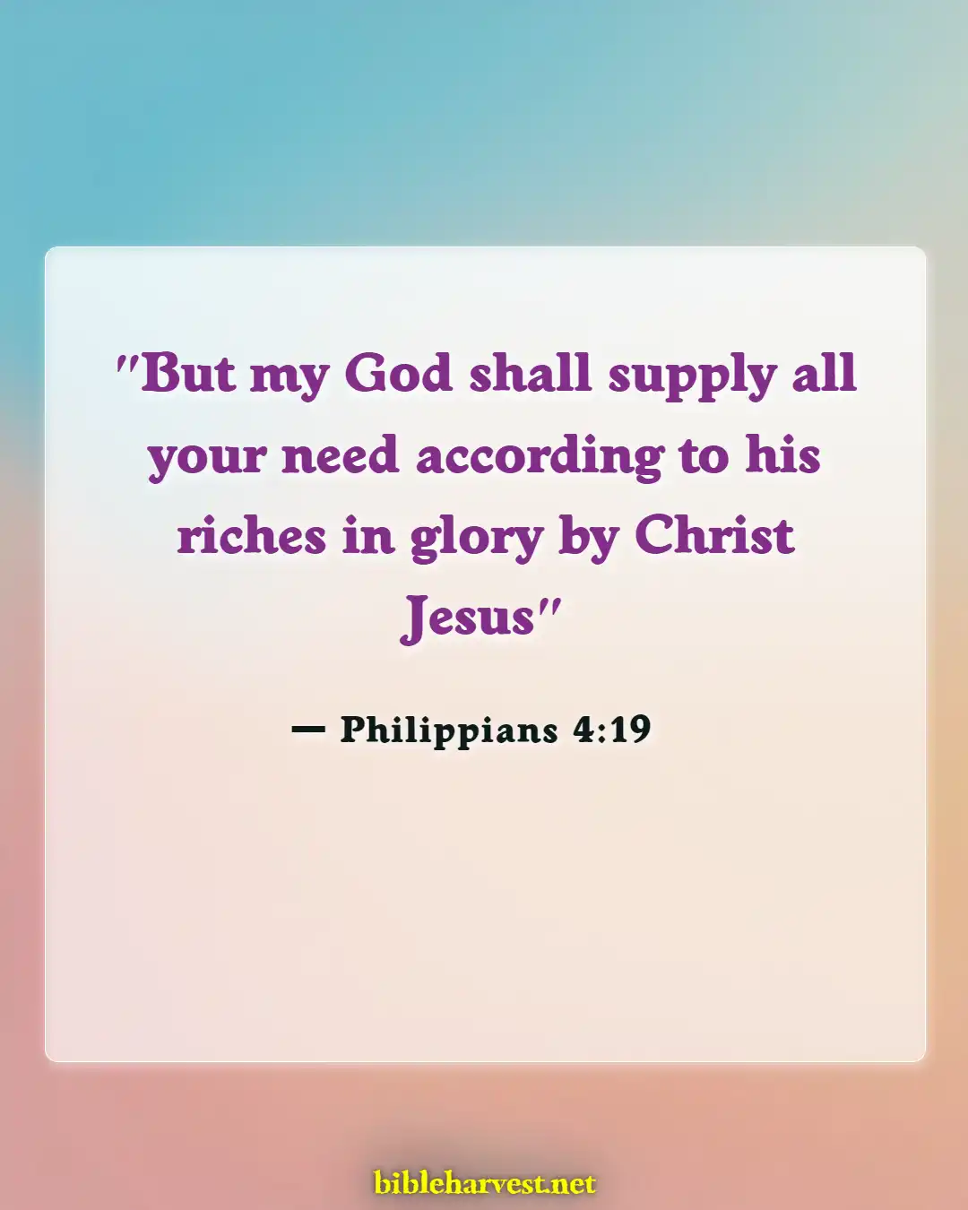 Bible Verses About Anxiety (Philippians 4:19)