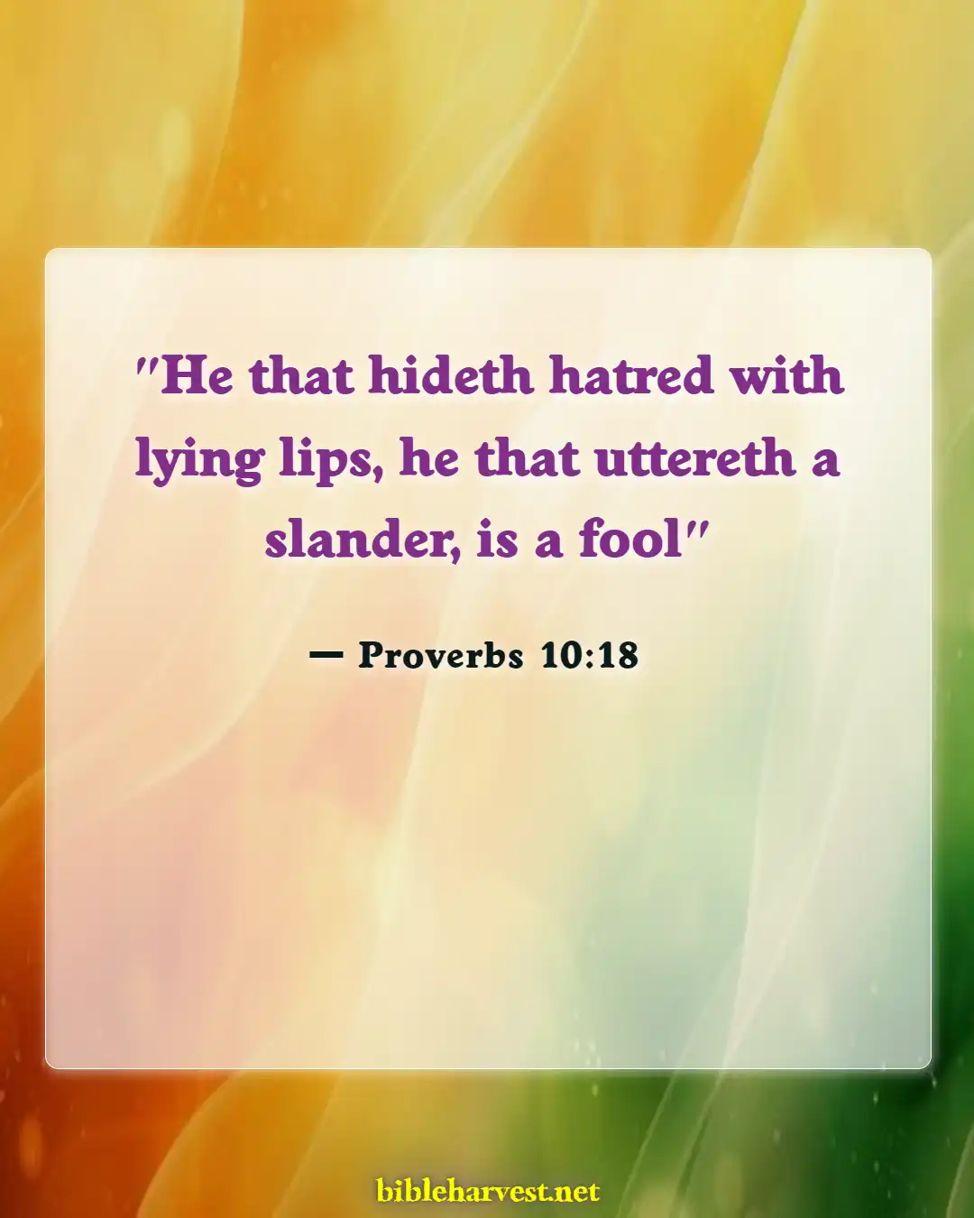 Bible Verses About Gossip (Proverbs 10:18)