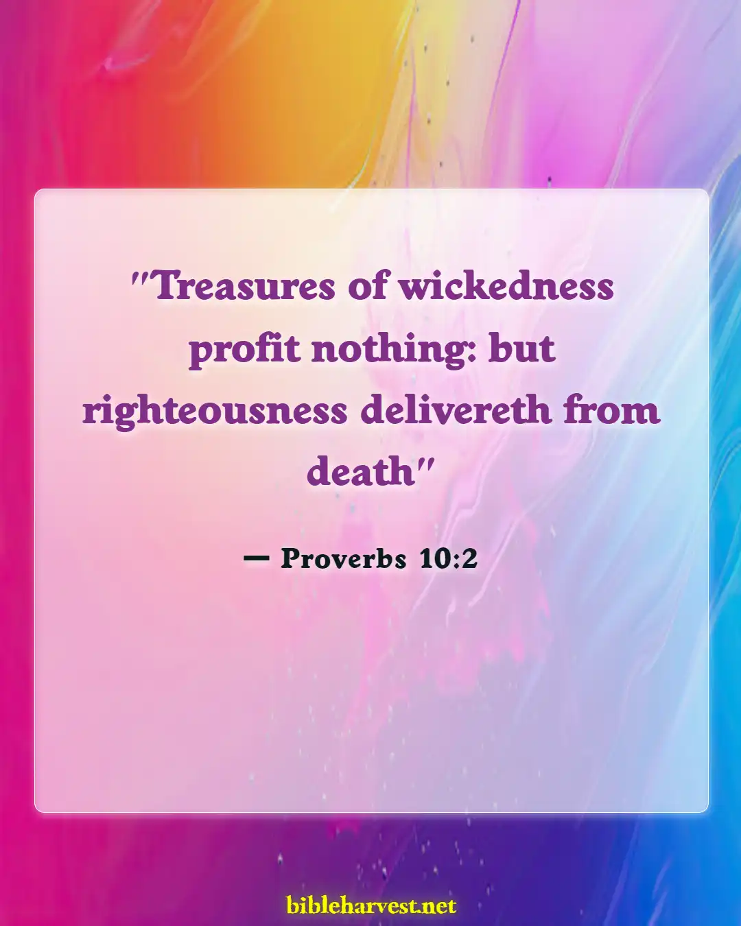 Bible Verses About Stealing (Proverbs 10:2)