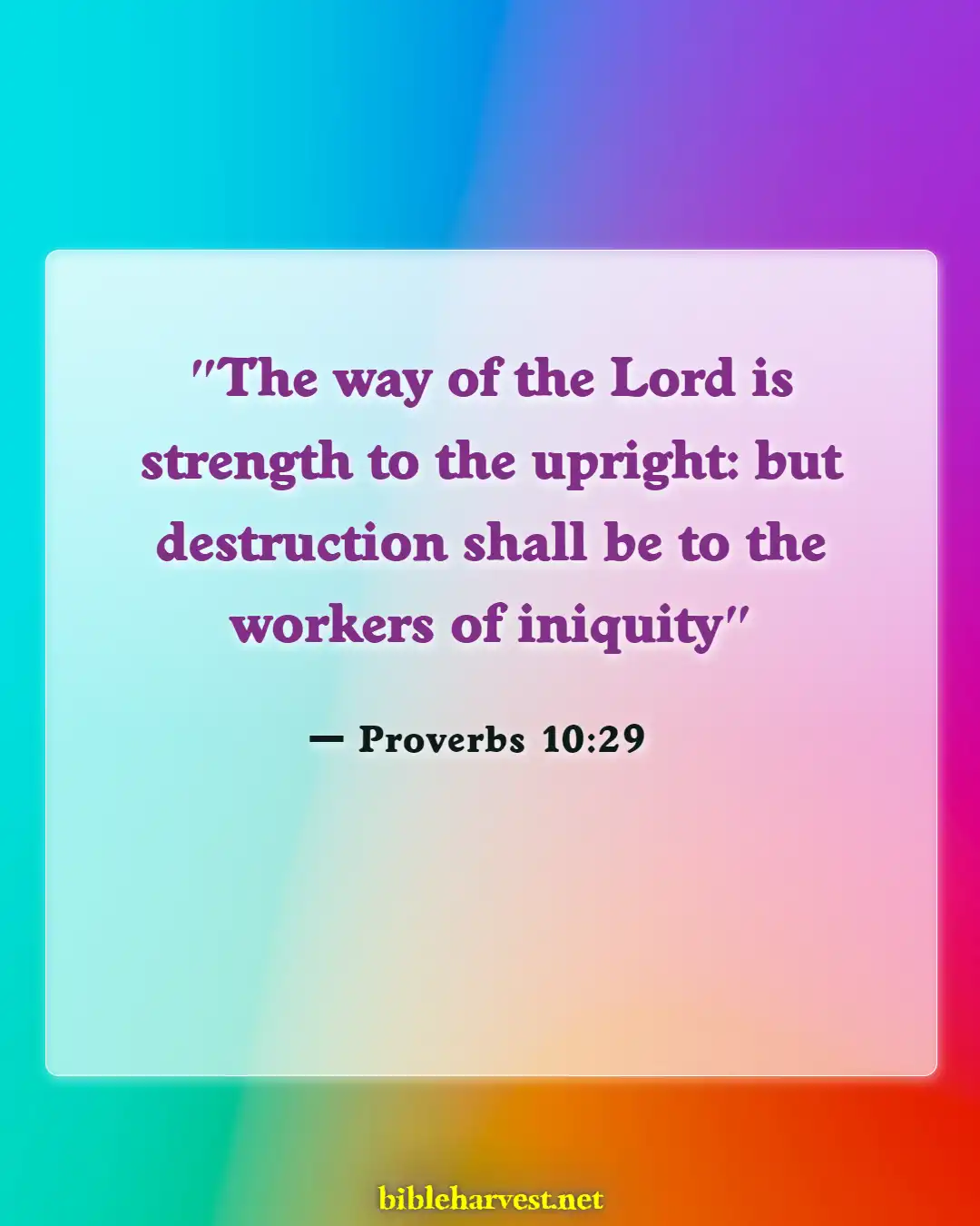 Bible Verses About Wicked Being Punished (Proverbs 10:29)