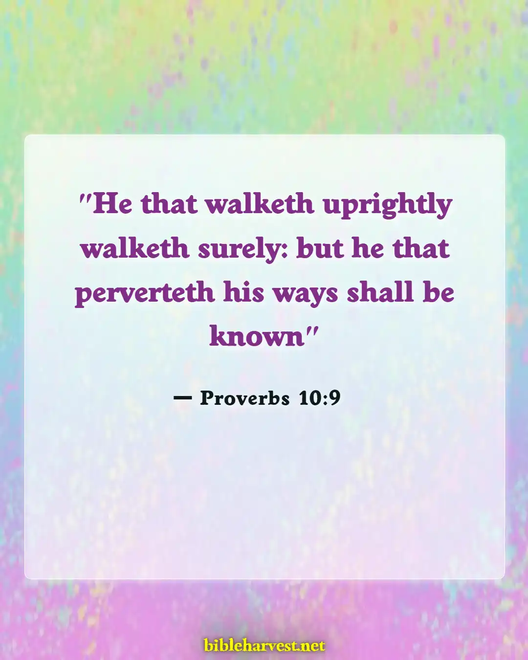 Bible Verses About Honesty (Proverbs 10:9)