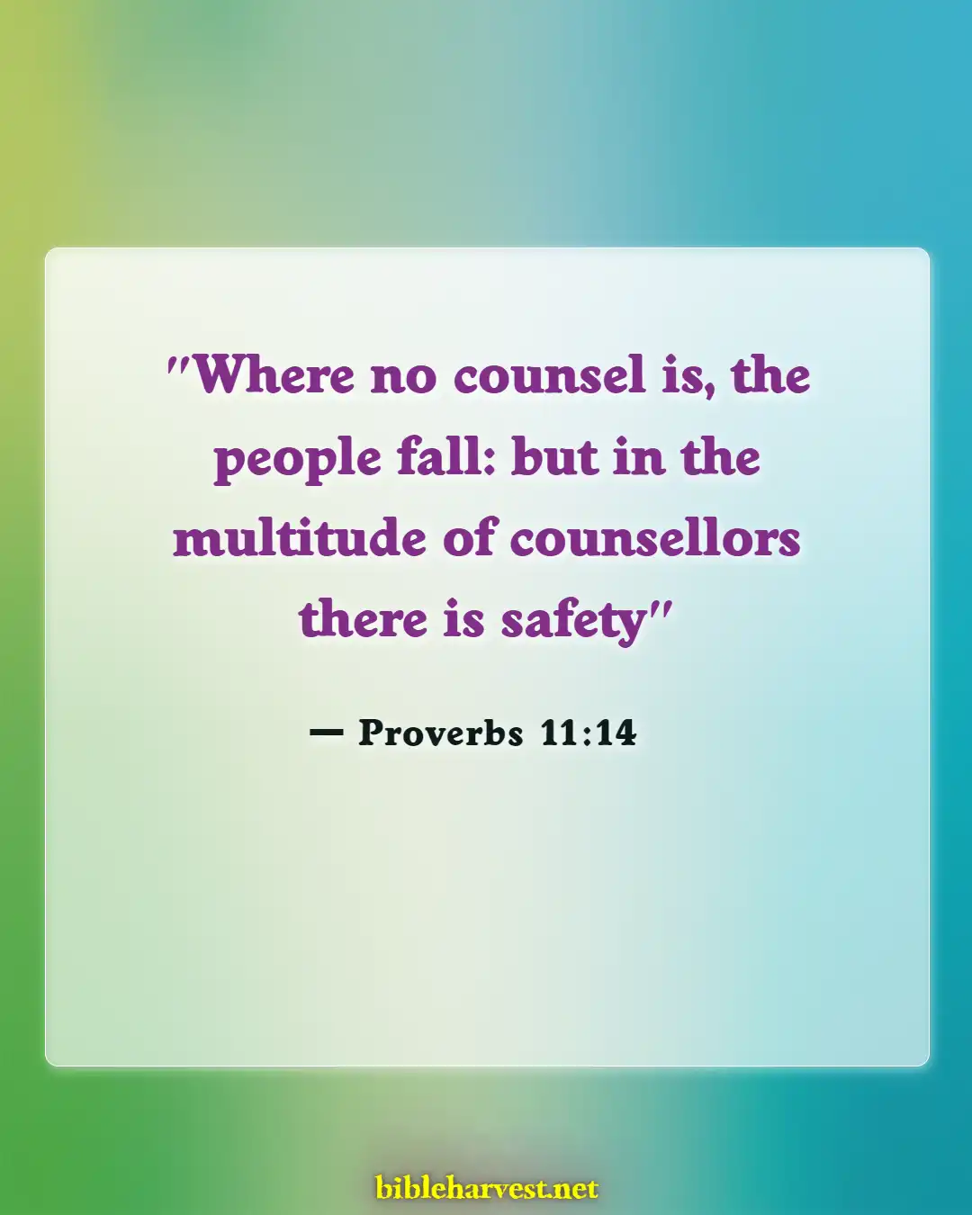 Bible Verses About Serving The Church (Proverbs 11:14)