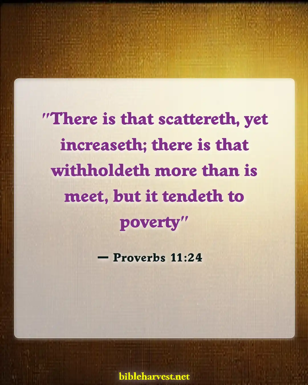 Bible Verses About Tithes And Offerings (Proverbs 11:24)