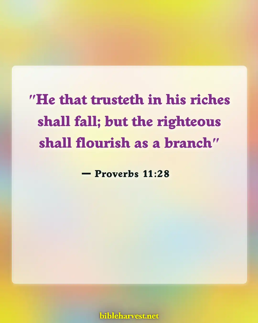 Bible Verses About Material Things (Proverbs 11:28)