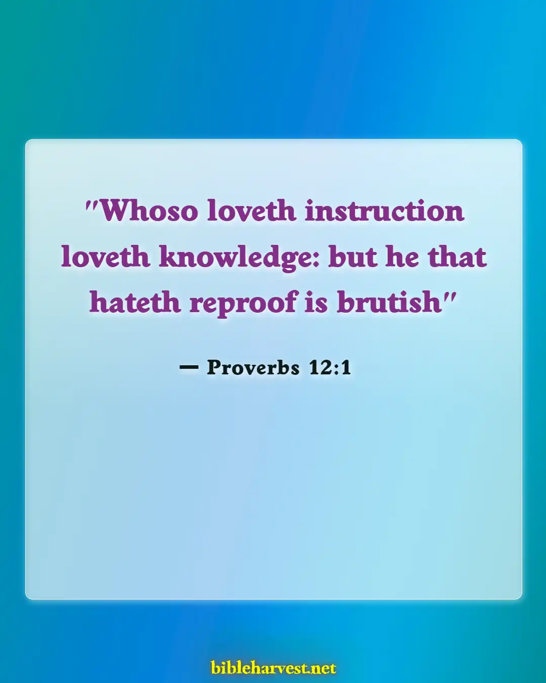 Bible Verses About Discipline Life (Proverbs 12:1)