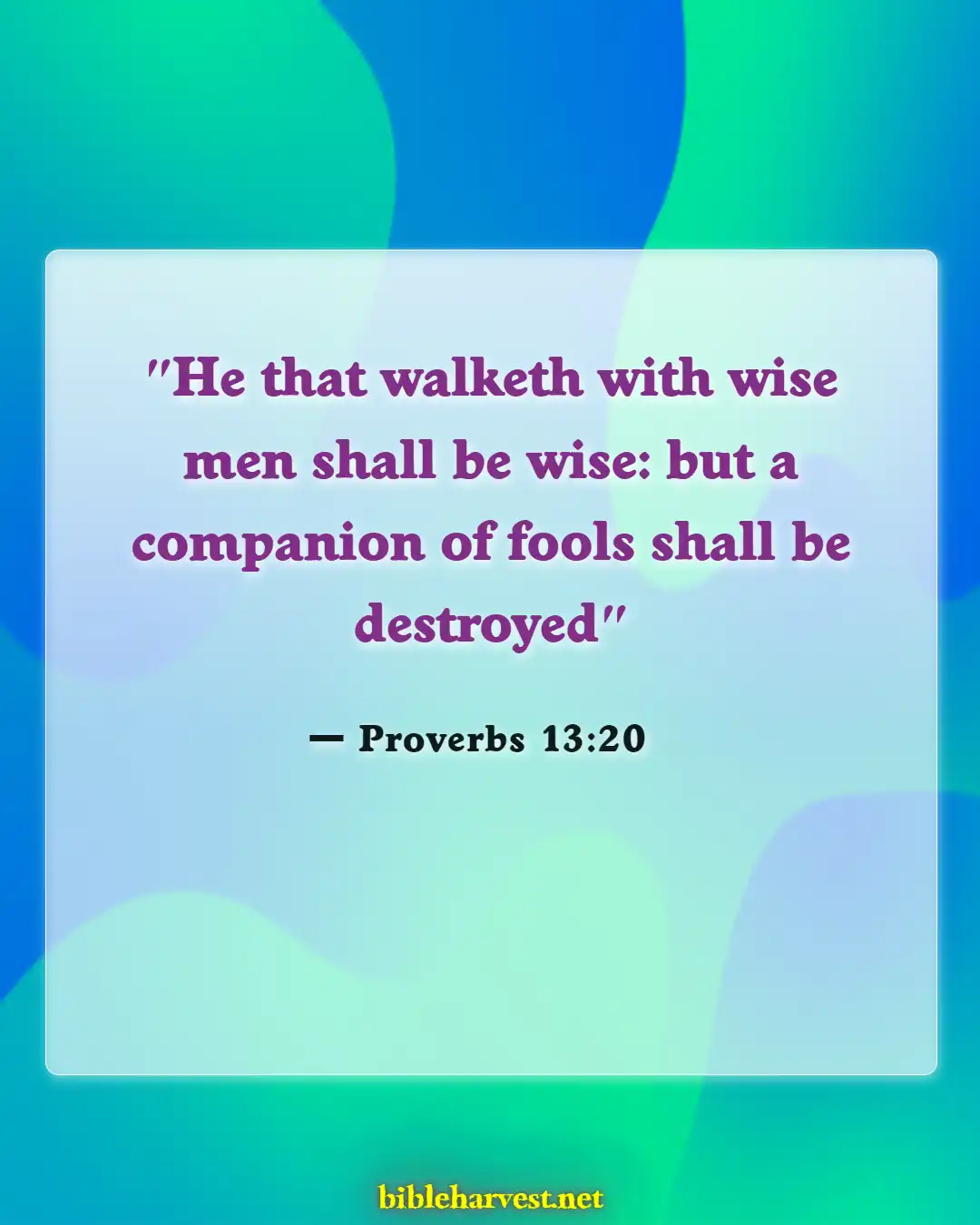 Bible Verses About A Good Friend Is A Blessing From God (Proverbs 13:20)