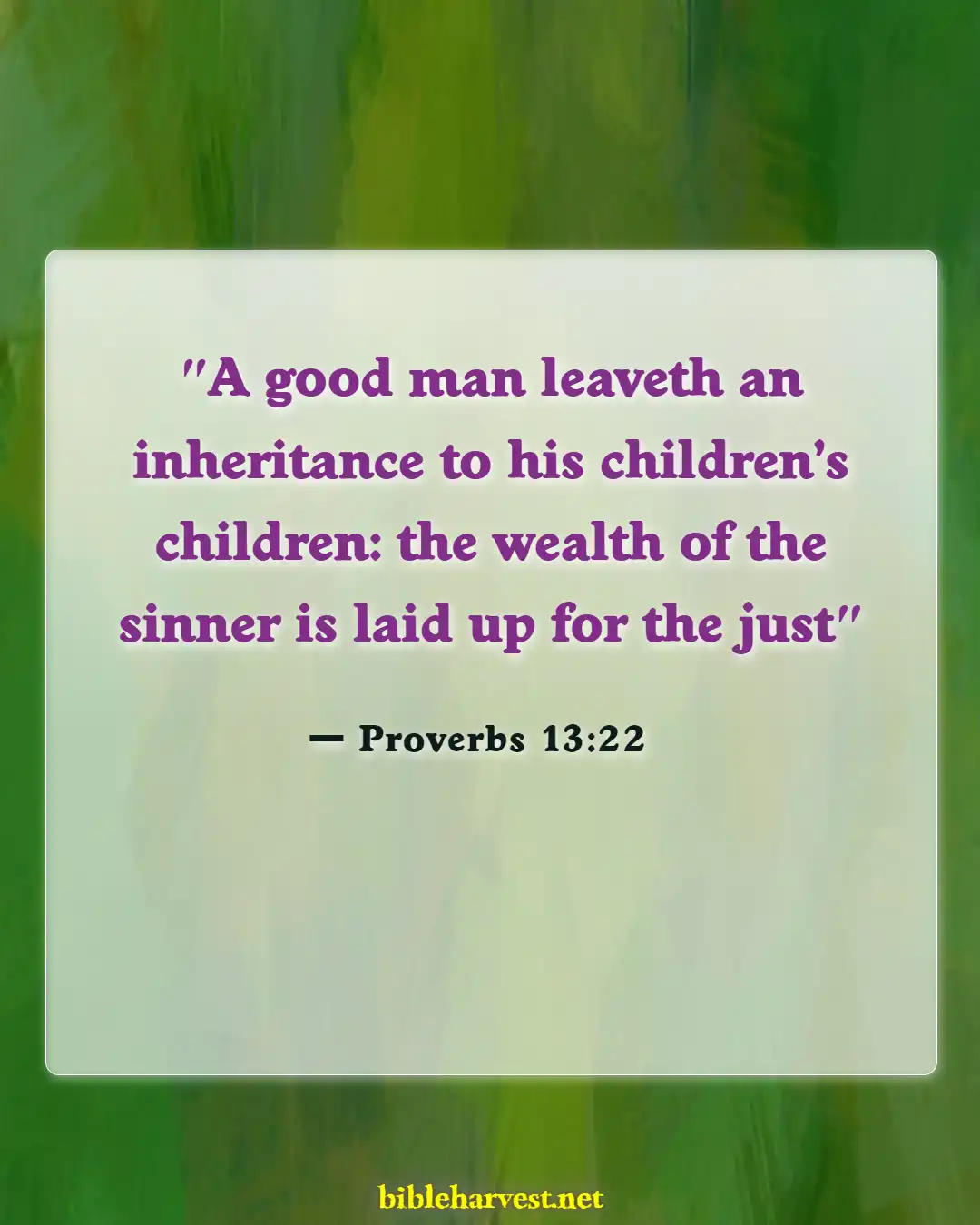 Bible Verses About Grandparents And Grandchildren (Proverbs 13:22)