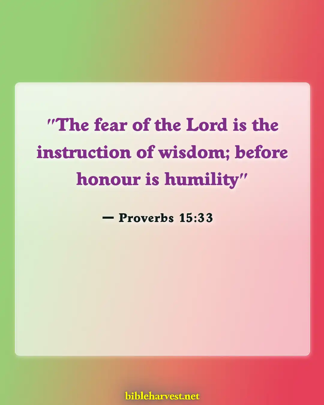 Bible Verses About Humility In Leadership (Proverbs 15:33)