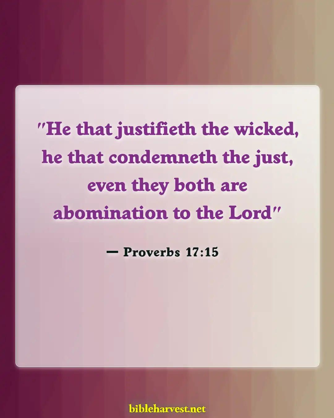 Bible Verses About Abomination (Proverbs 17:15)