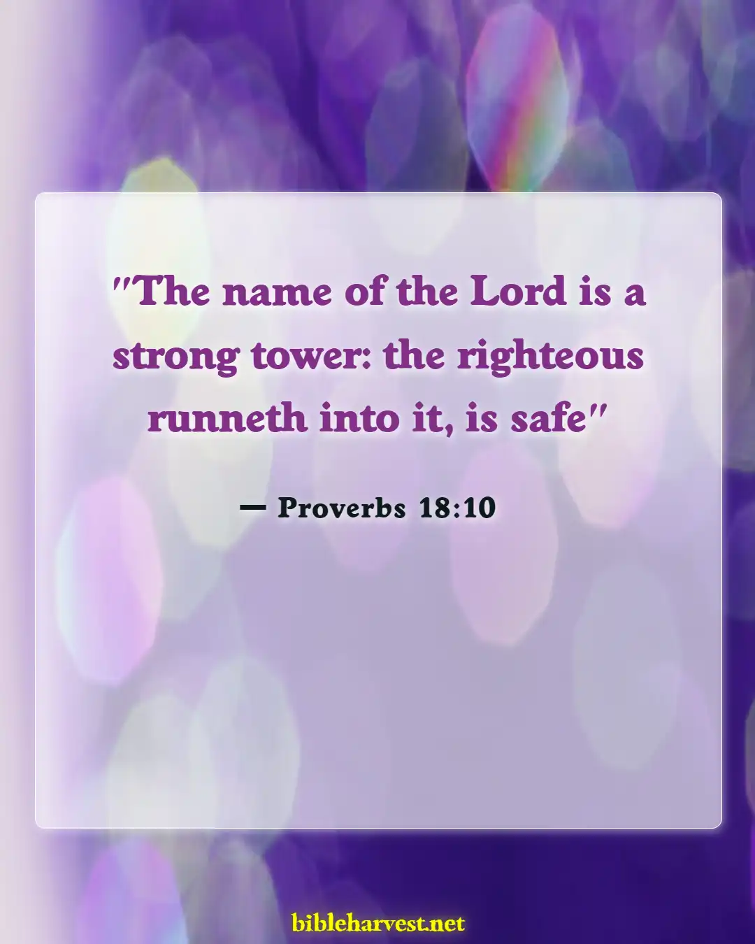 Bible Verses About God Will Take Care Of Yous (Proverbs 18:10)