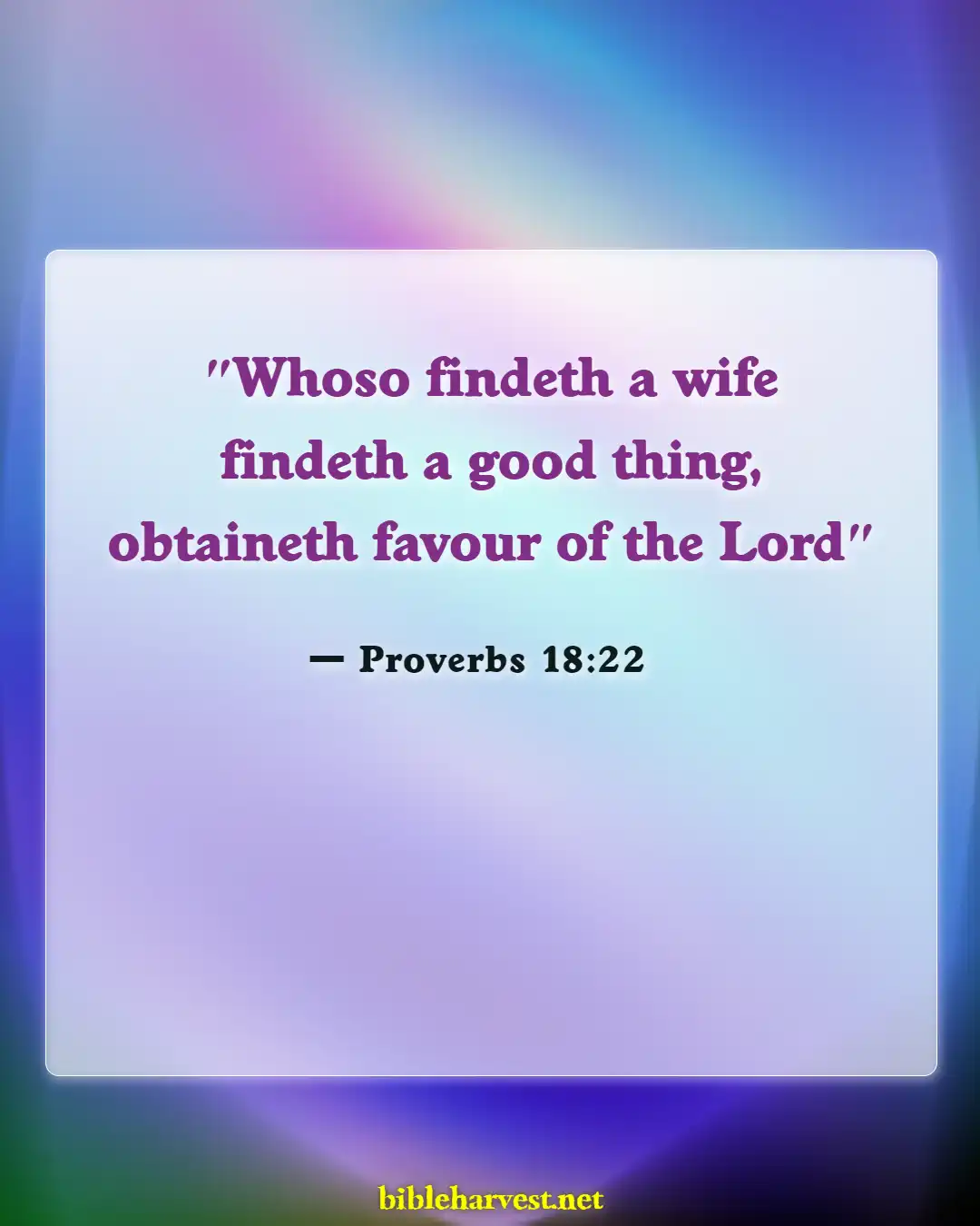 Bible Verses About Family (Proverbs 18:22)