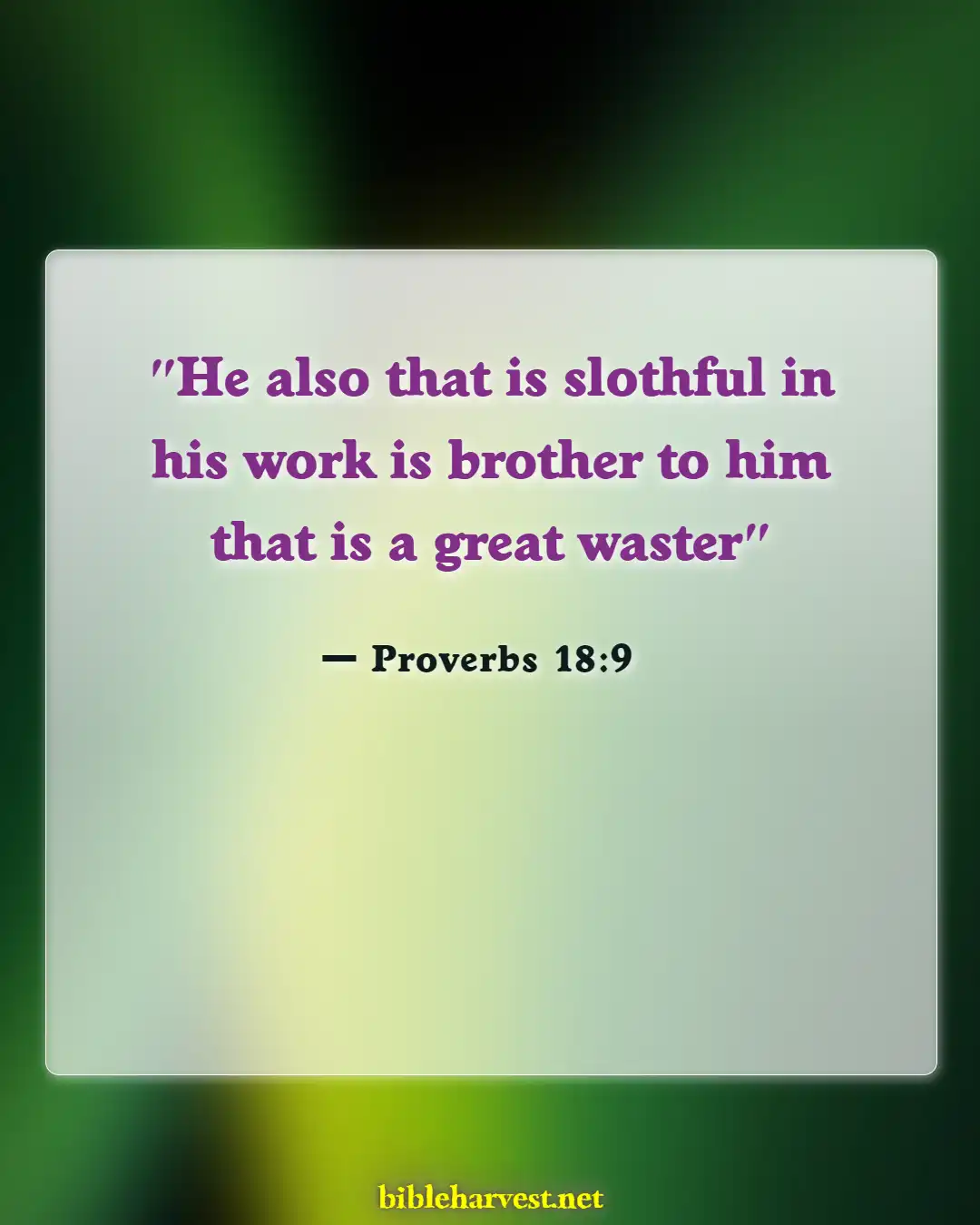 Bible Verses About Sleeping Too Much (Proverbs 18:9)