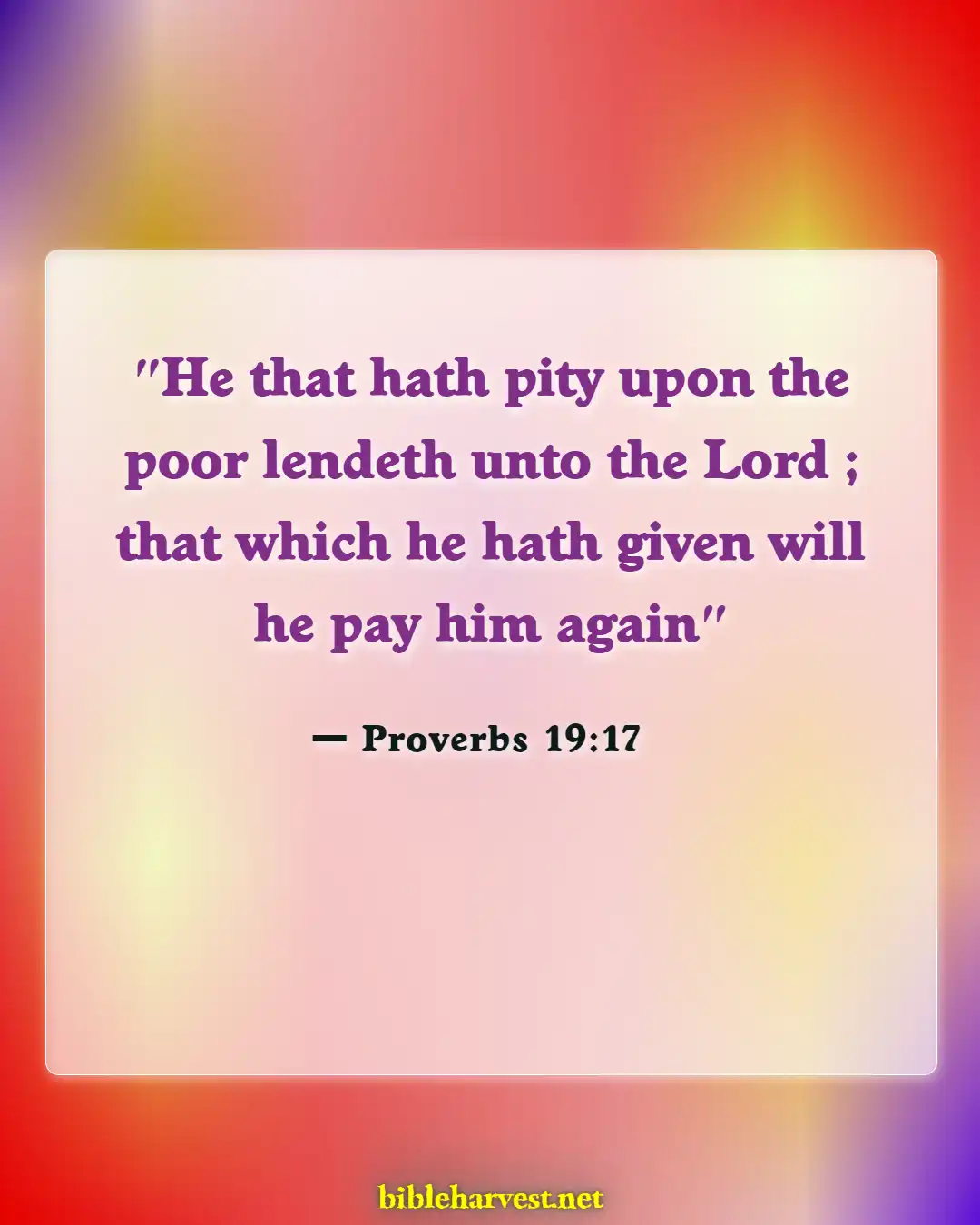 Bible Verses About Nurses (Proverbs 19:17)