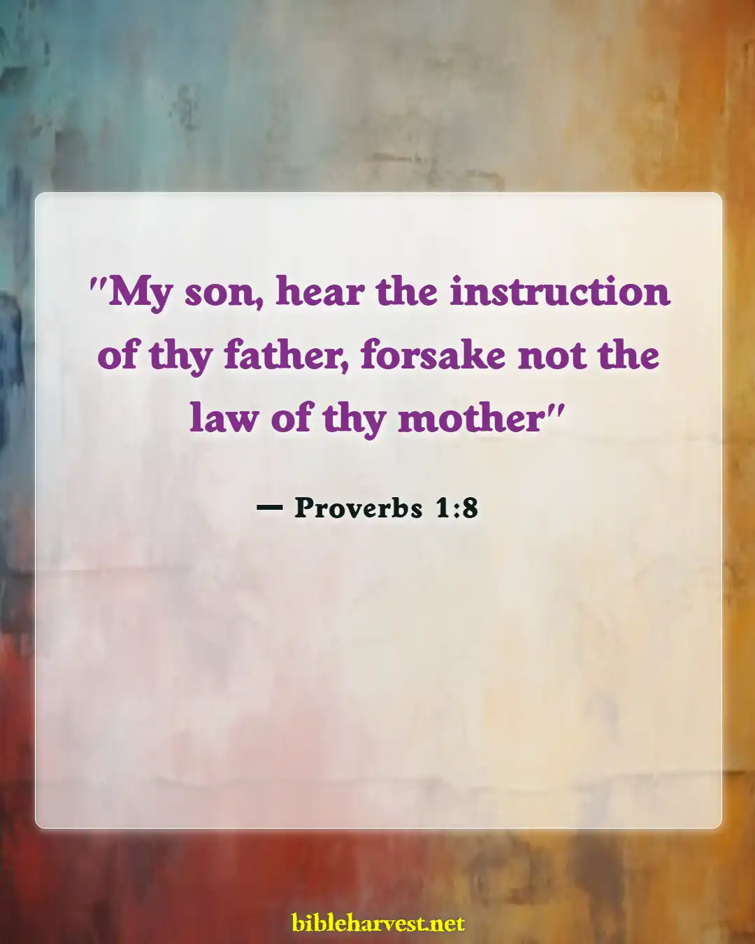 Bible Verses About Teaching Children (Proverbs 1:8)