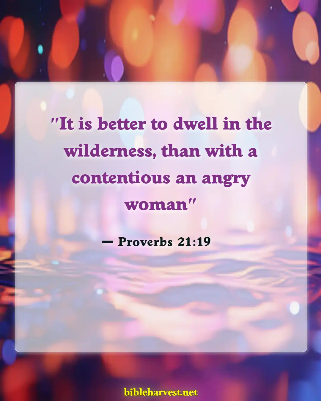 Bible Verses About Mistreating Your Wife (Proverbs 21:19)