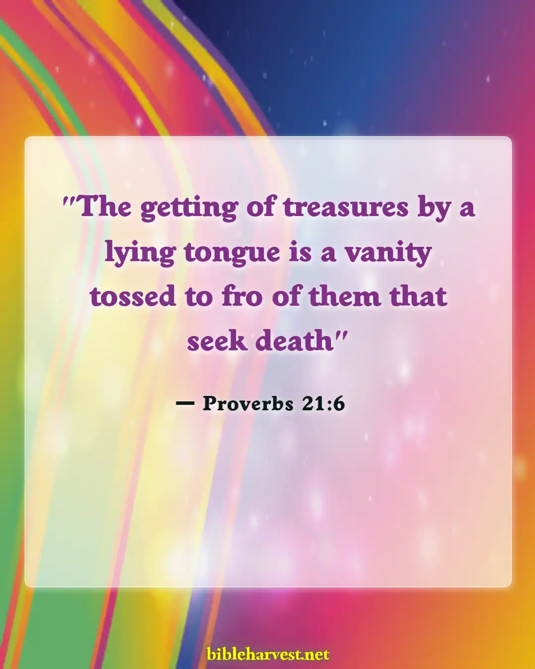 Bible Verses About Honesty (Proverbs 21:6)