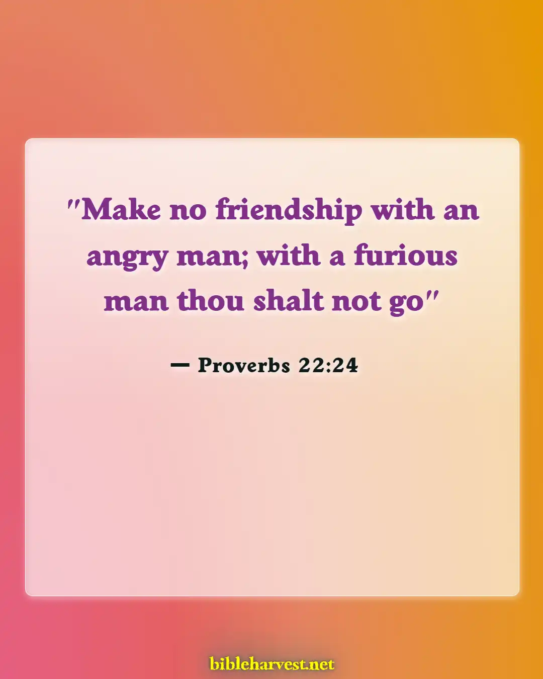 Bible Verses About Letting Go Of Bad Friends (Proverbs 22:24)