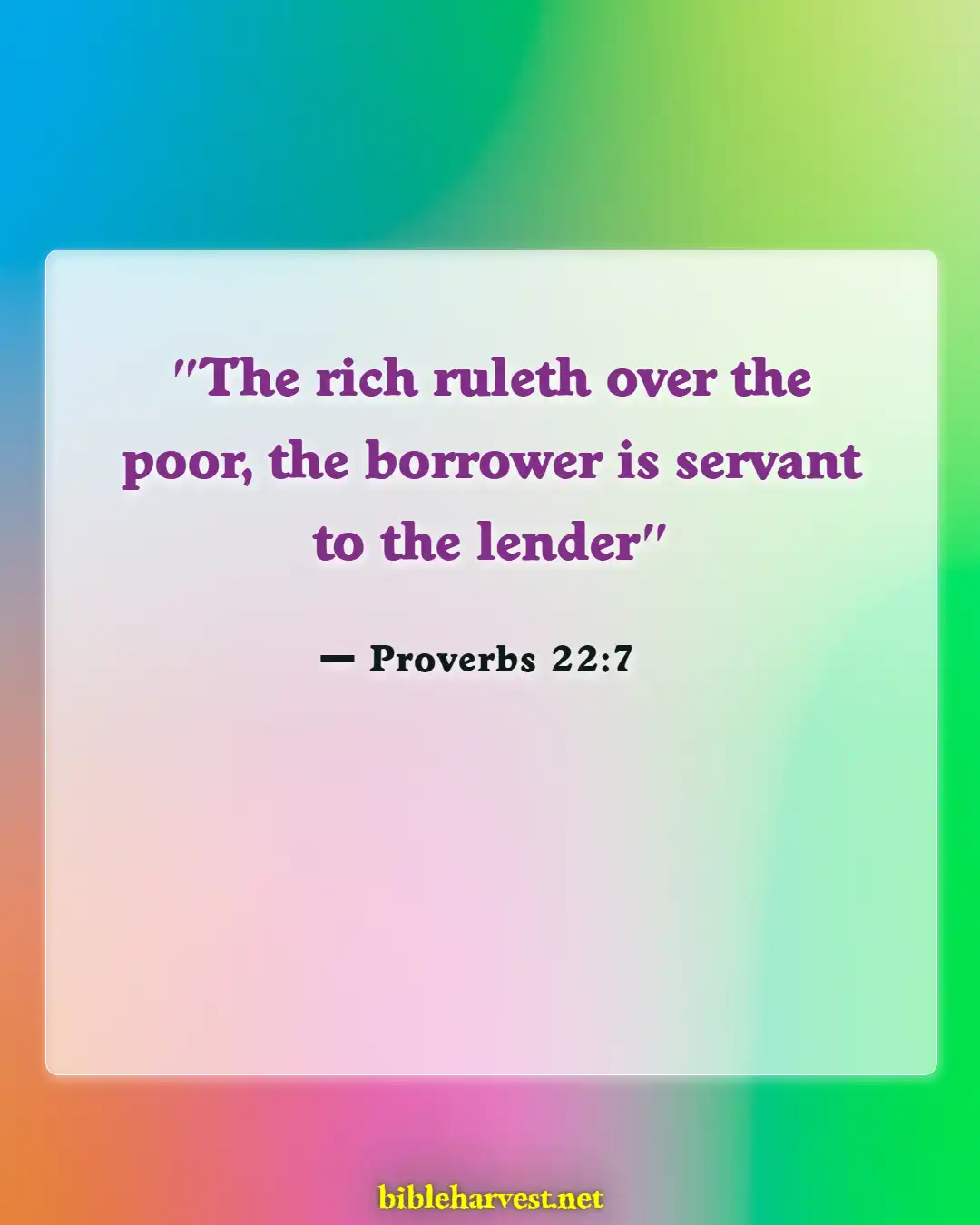 Bible Verses About Money Problems (Proverbs 22:7)