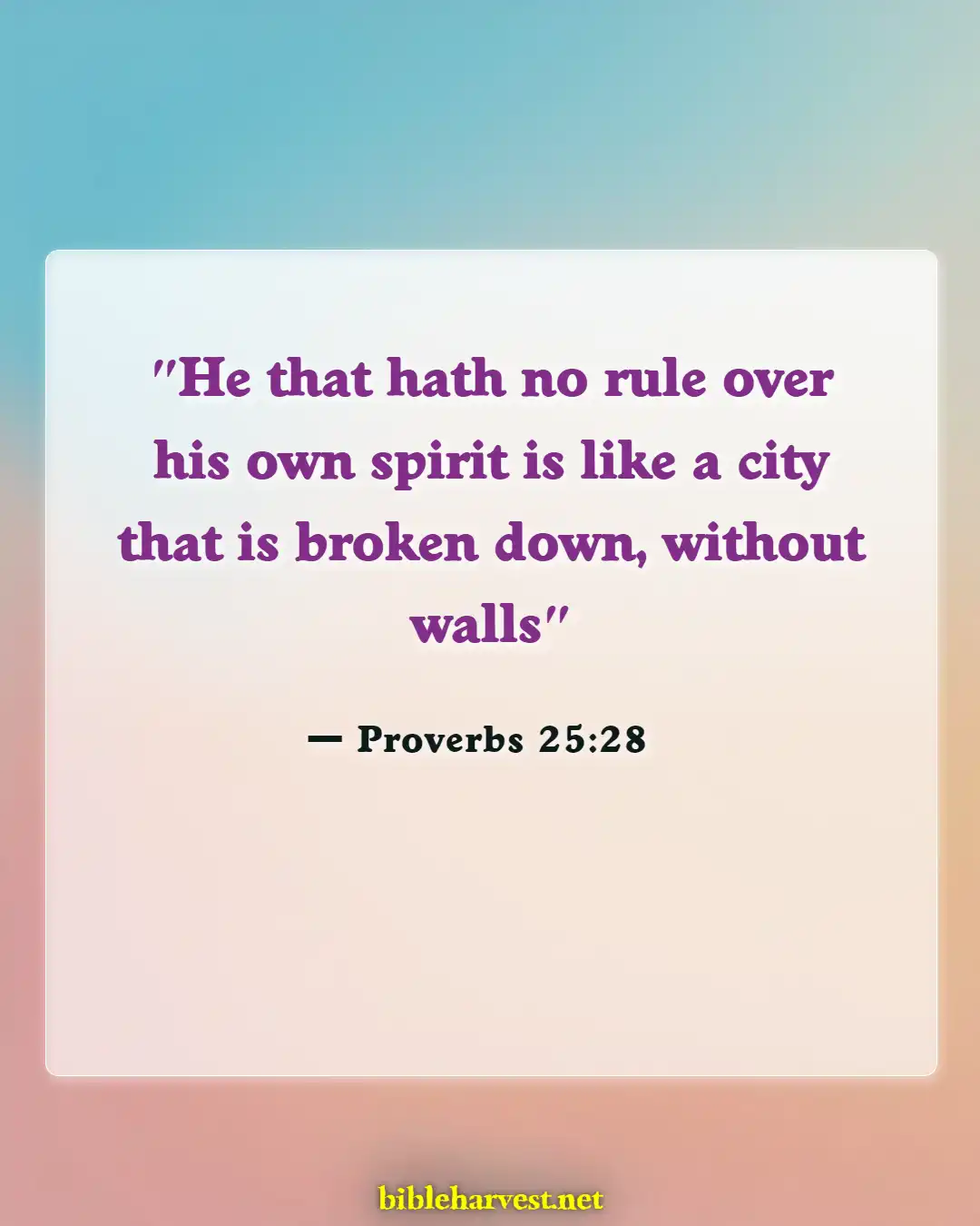 Bible Verses About Behavior (Proverbs 25:28)