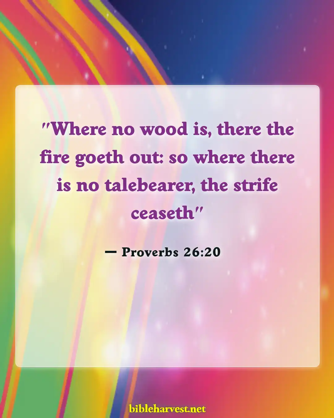 Bible Verses About Gossip And Drama (Proverbs 26:20)