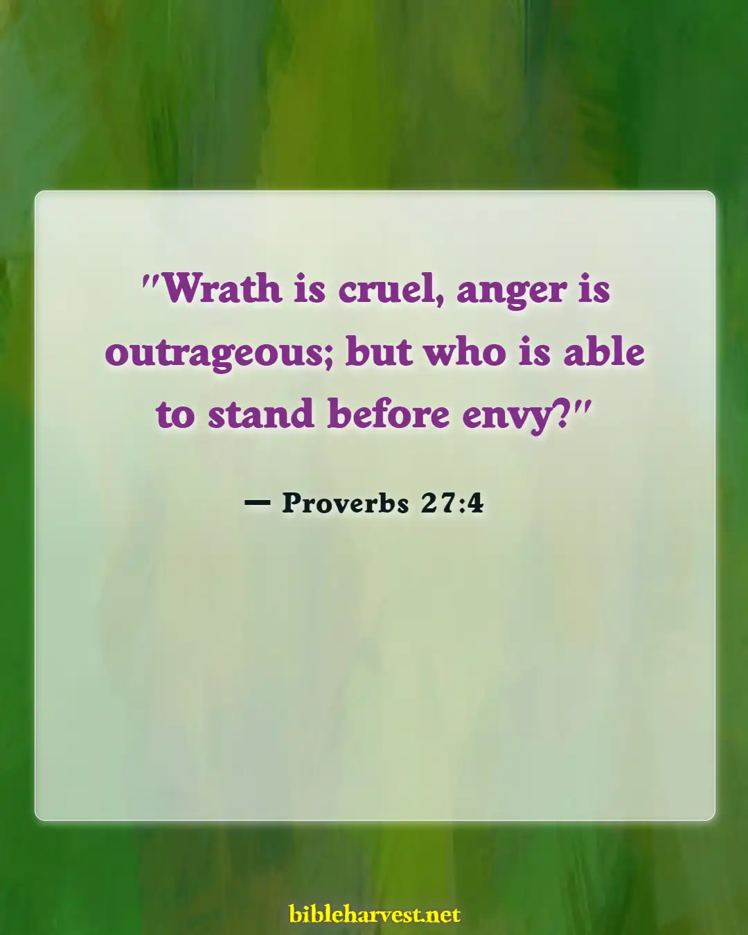 Bible Verses About Jealousy And Envy (Proverbs 27:4)