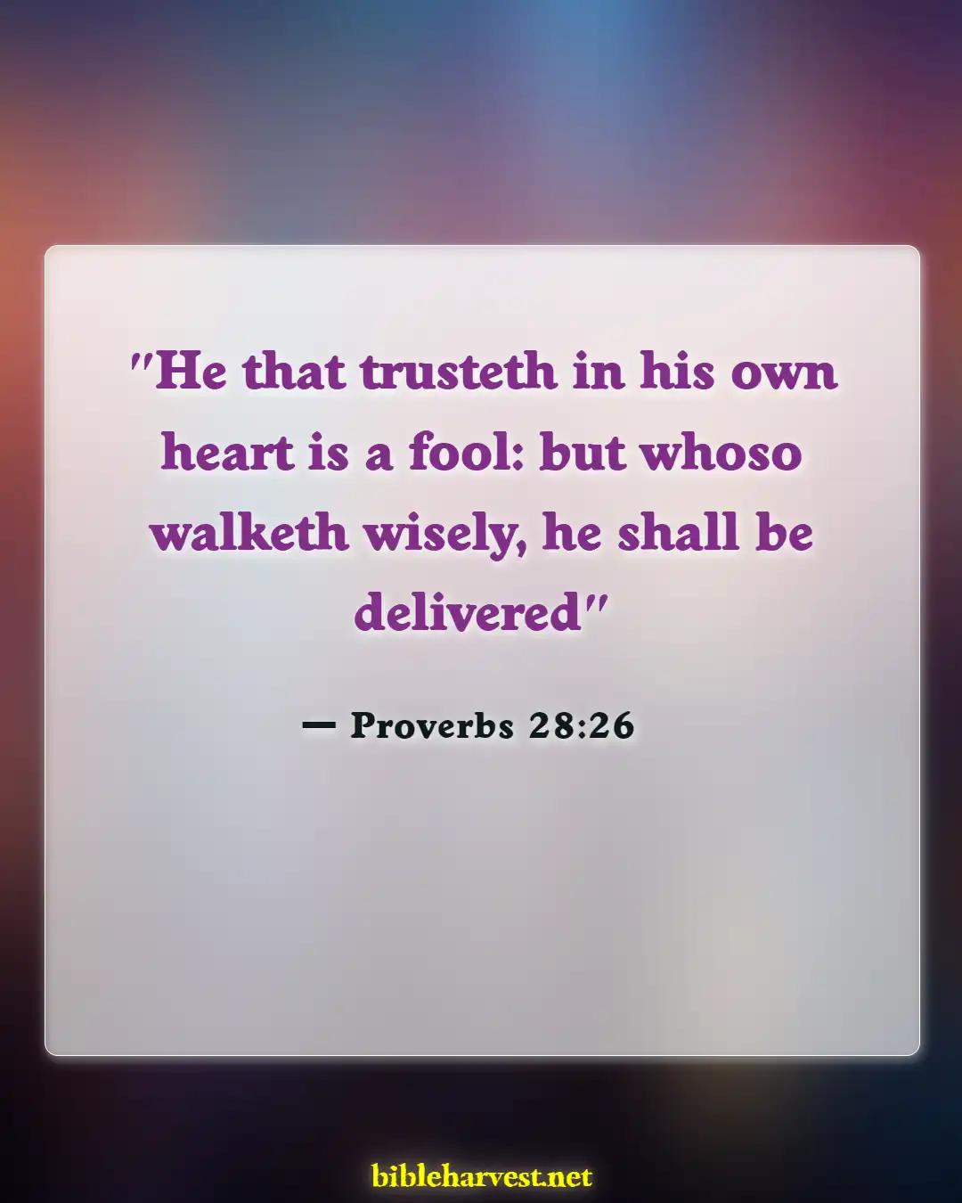 Bible Verses About Too Much Knowledge Is Dangerous (Proverbs 28:26)