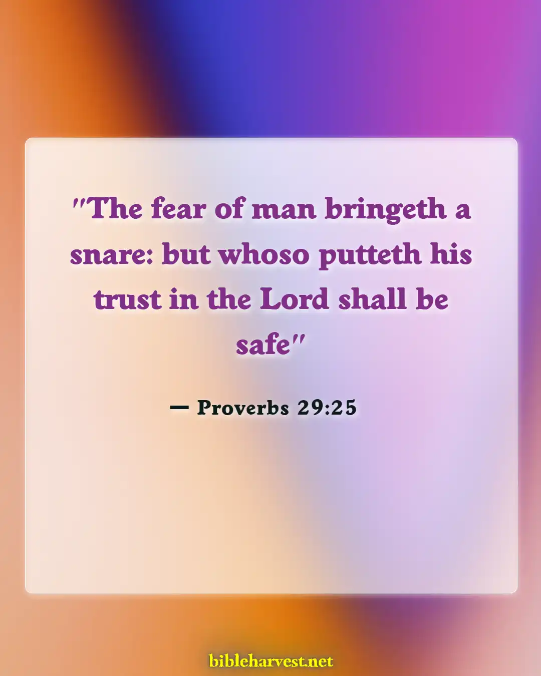 Bible Verses About Trusting Others (Proverbs 29:25)