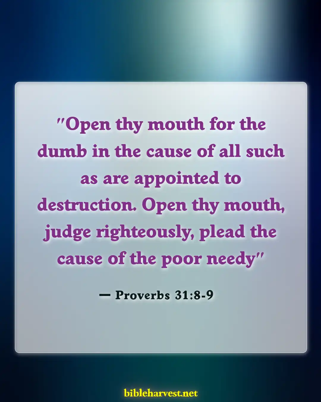 Bible Verses About Adoption (Proverbs 31:8-9)