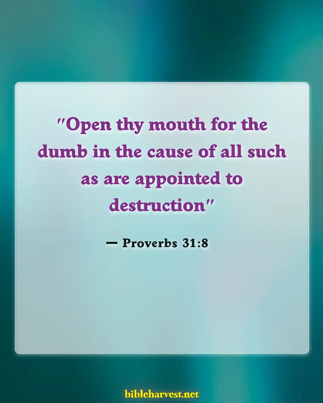 Bible Verses About Nurses (Proverbs 31:8)