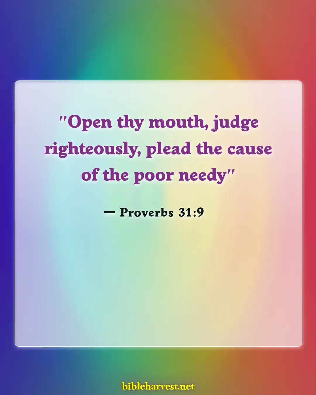 Bible Verses About Not Judging (Proverbs 31:9)